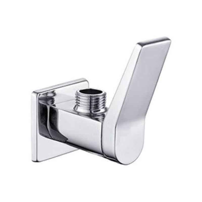 Hindware Edge Stainless Steel Chrome Angular Stop Cock with Wall Flange, F410006CP