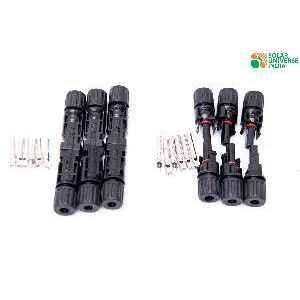 SUI MC4 Connectors for Solar Panel (4 Pair, Black)