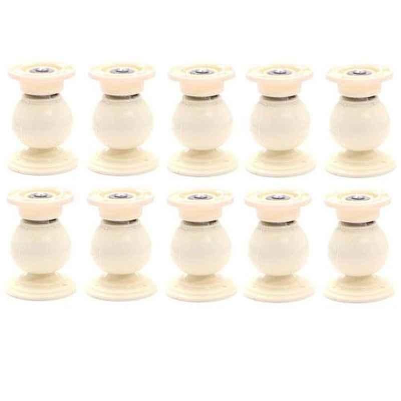 Nixnine Plastic Ivory Magnetic Door Stopper, NO-7_IVR_10PS_A (Pack of 10)