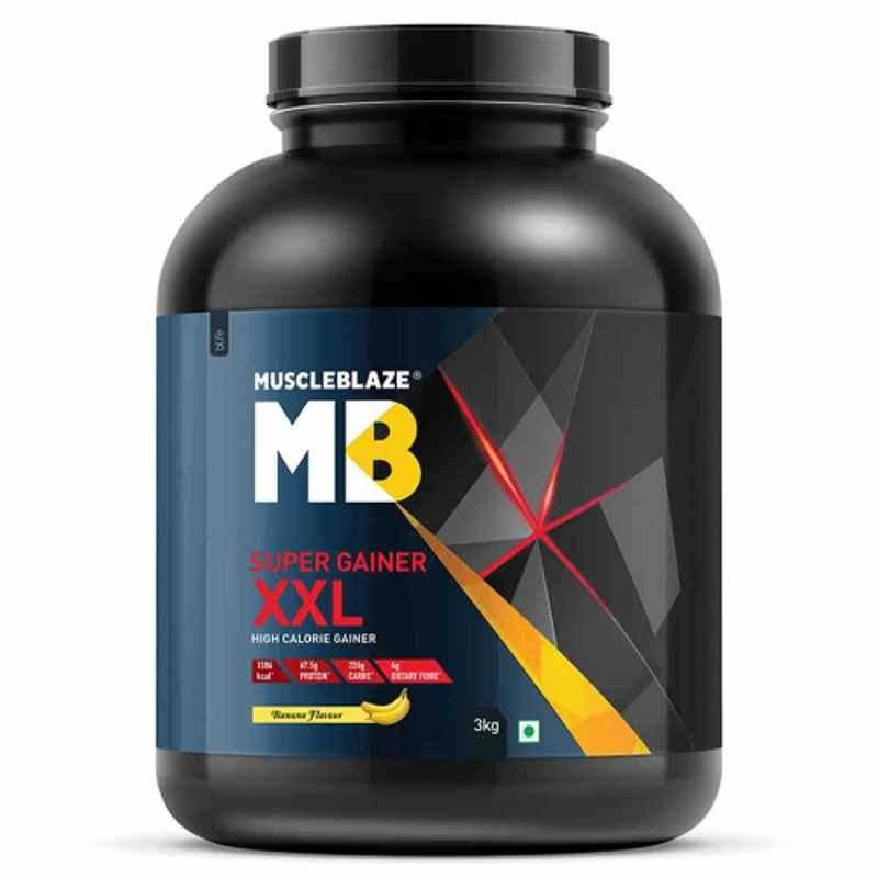 MuscleBlaze 3kg Banana Super XXL Weight Gainer
