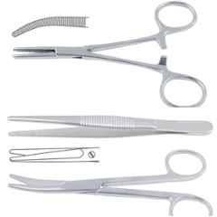 Forgesy Stainless Steel Artery Forceps, Mayo Scissor & Plain Forceps Surgical Set, FORGESY136