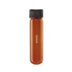 Borosil 60ml Round Bottom Amber Culture Tube with PP Screw Cap, 9901013