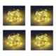 Tucasa DW-415 3m Battery Operated Yellow LED Copper Wire String Light (Pack of 4)