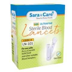 Saracare Ultrafine 100 Pcs Plastic Needle Round Lancet Box, LN-101