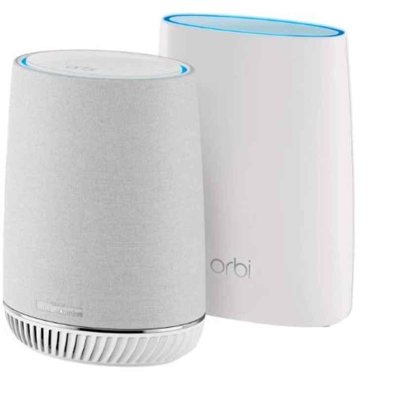 Netgear Orbi AC3000 Tri-Band White Wi-Fi System Router with One Satellite, RBK50V-100EUS