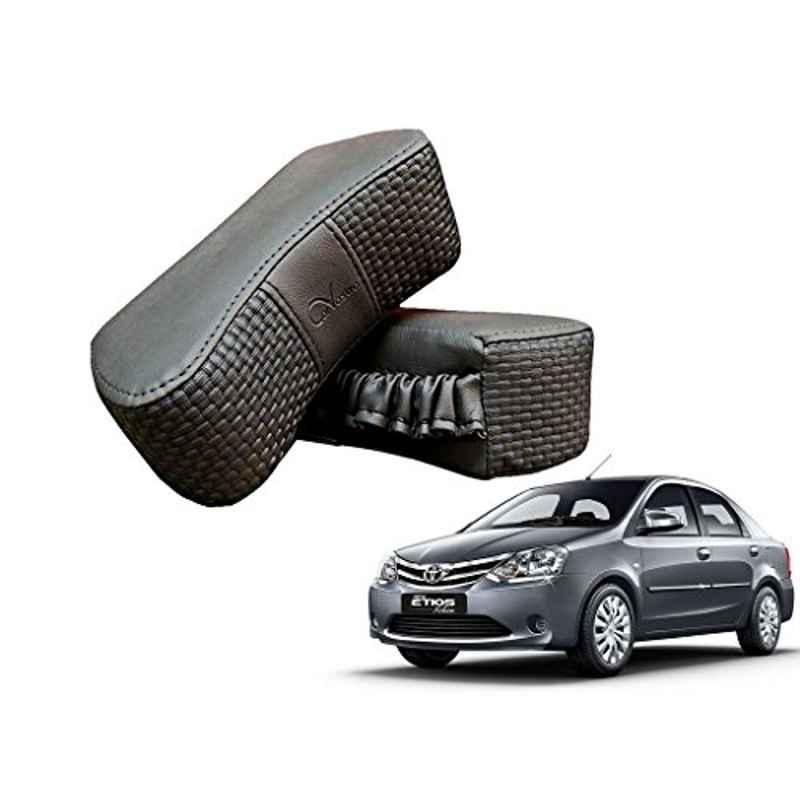 Kozdiko 2 Pcs Memory Foam Grey Luxurious Neck Rest Cushion Pillow Set for Toyota Etios