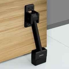 Plantex Heavy Duty 5 inch Kick Down Door Stopper with Strong Rubber Grip for Tile/Vinyl/Hardwoods/Stops for Door Black