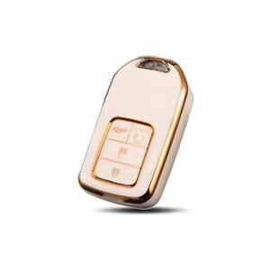 Flymaster Thermoplastic Polyurethane White TPU Car Key Cover, WHITE-TPURKE-24