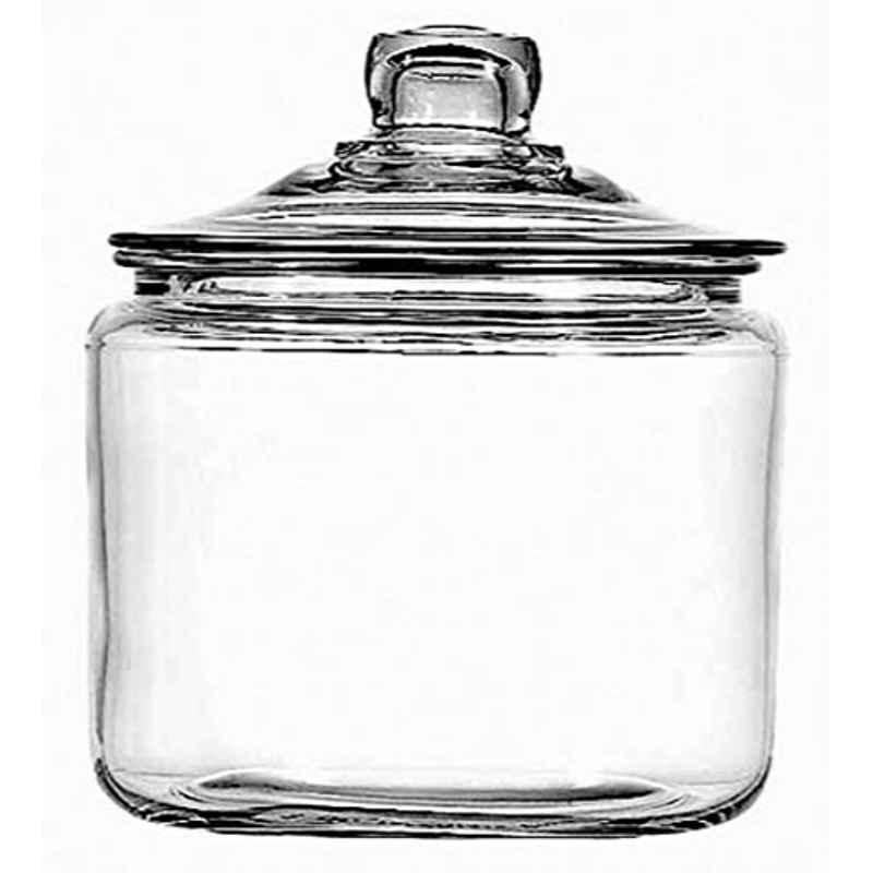 Anchor Hocking 3 Quart Glass Clear Heritage Hill 3 Quart Jar with Glass Lid, 69832ECOM