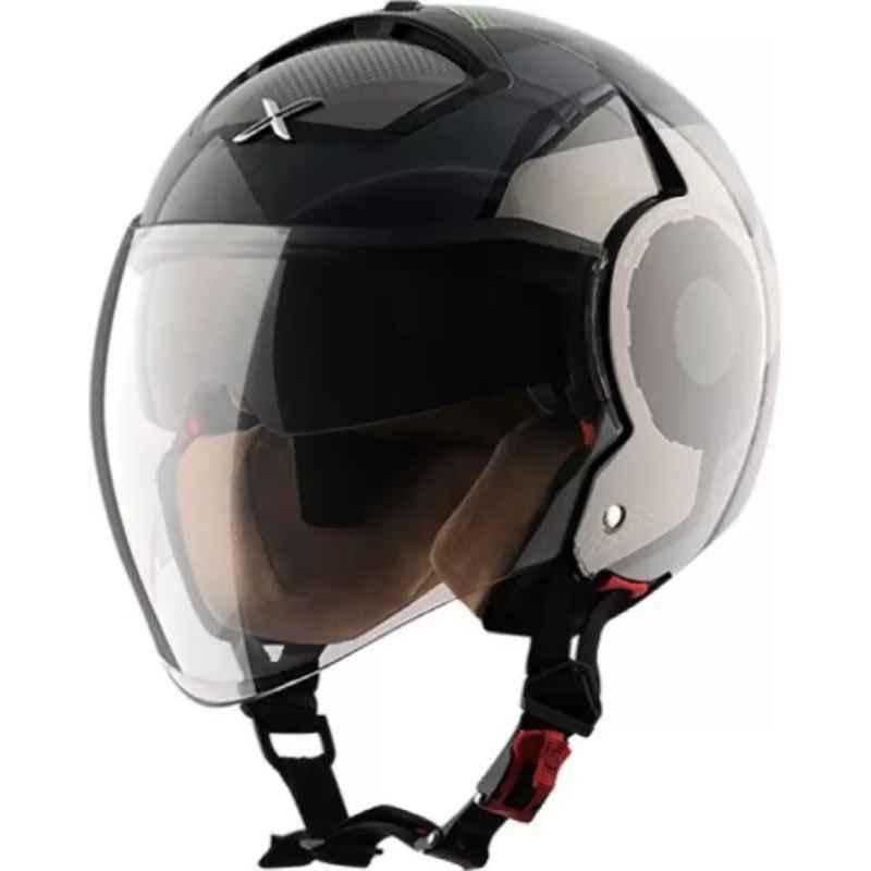 Axor Striker Ultron Black & Grey Open Face Helmet, AHSUBGL, Size: L