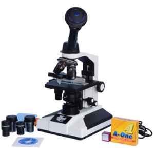 Labpro 40-1500x Monocular Compound Microscope with Semi Plan Achro Objectives, 5.0MP CMOS Camera & Kit