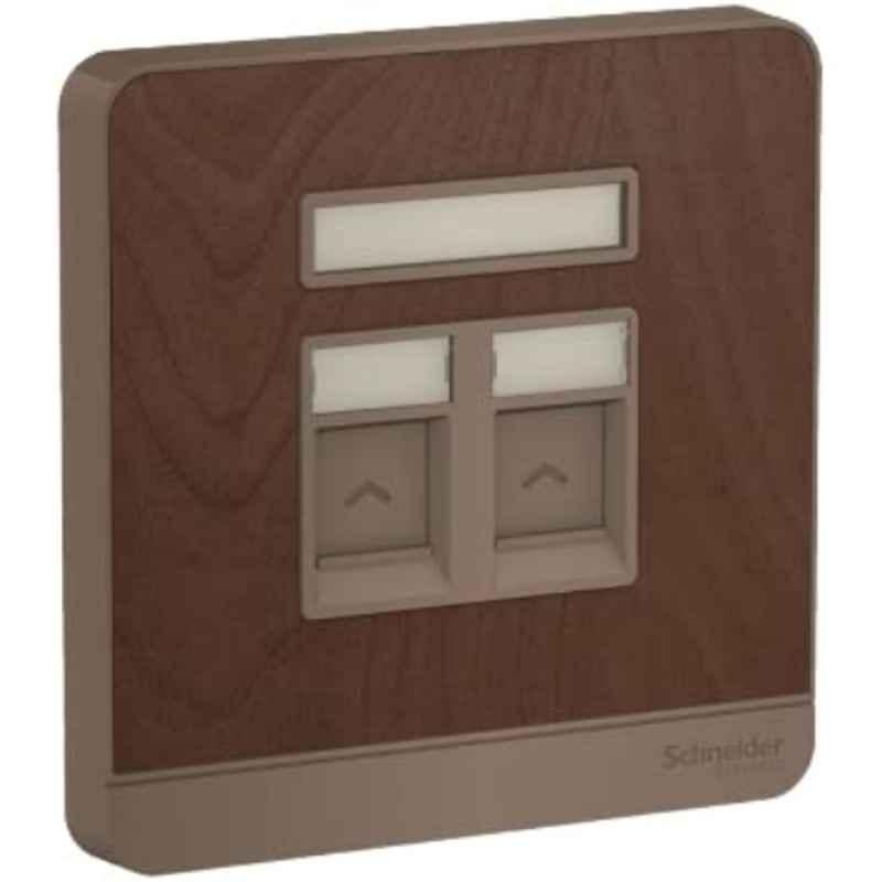 Schneider AvatarOn 1 Gang Polycarbonate Wood Keystone Wallplate, E8332RJS_WD