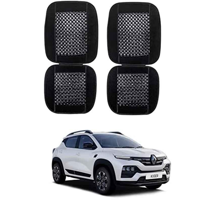 Kozdiko 2 Pcs Wooden Bead & Nylon Black Seat Cover Set for Renault Kiger