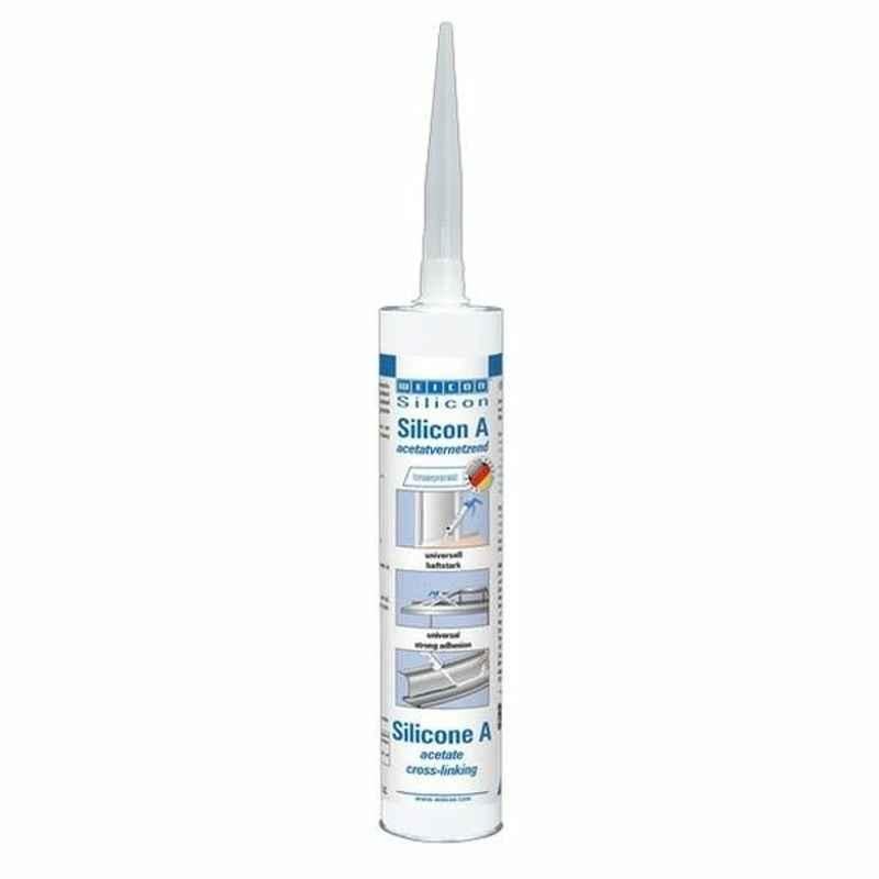 Weicon Silicone A Adhesive, 13000310, 310ml, Clear