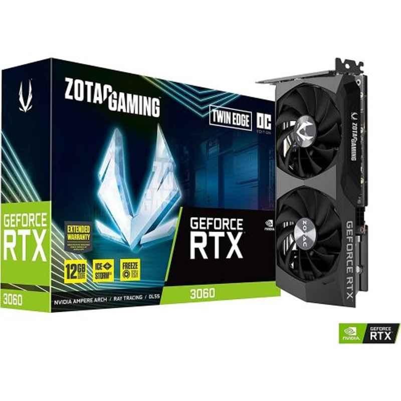 Zotac Gaming Geforce RTX 3060 Twin Edge OC 12GB GDDR6 192 Bit Pcie 4.0 Gaming Graphics Card, ZT-A30600H-10M