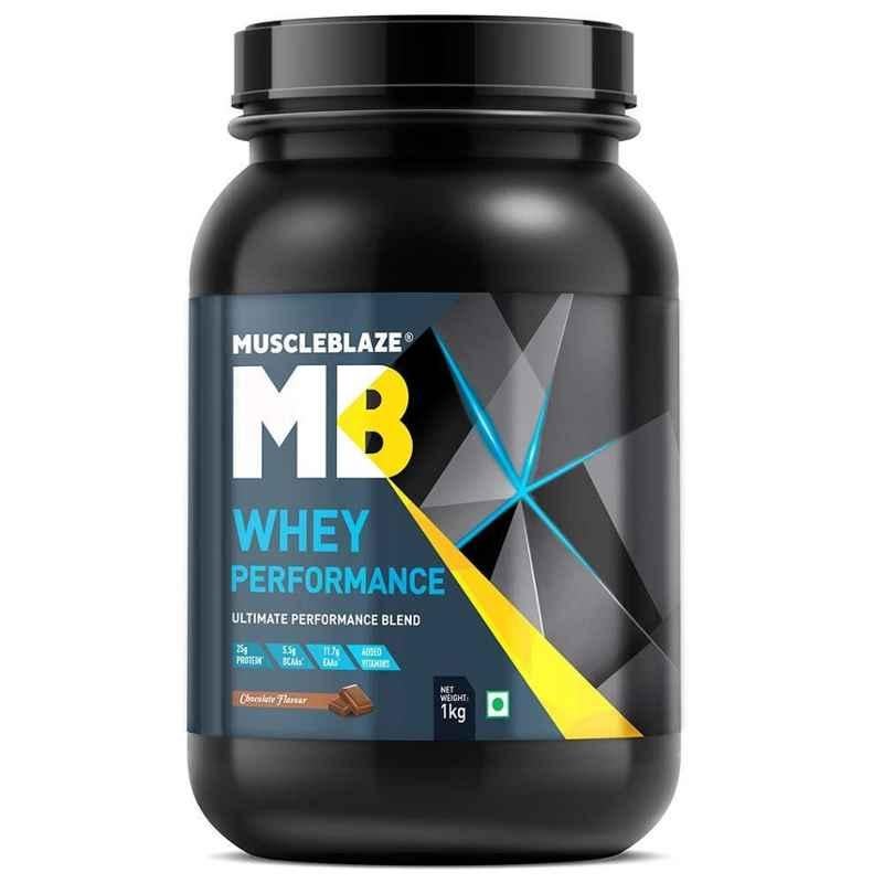MuscleBlaze 2.2lbs Chocolate Whey Performance Protein, NUT5706-02