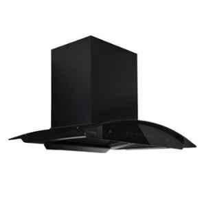 Hindware Nadia BLK Auto Clean 90 Black Filterless Kitchen Chimney with Motion Sensor, 517252, Size: 90 cm