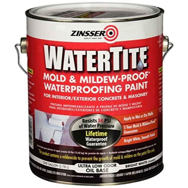 Rust-Oleum Zinsser 1 Gallons White Semi Glossy Mold & Mildew-Proof Waterproofing Paint