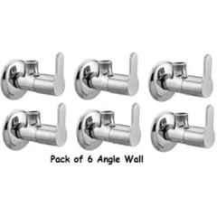 Senkiddpro Marc Stainless Steel Chrome Finish Wall Mounted Angle Cock (Pack of 6)