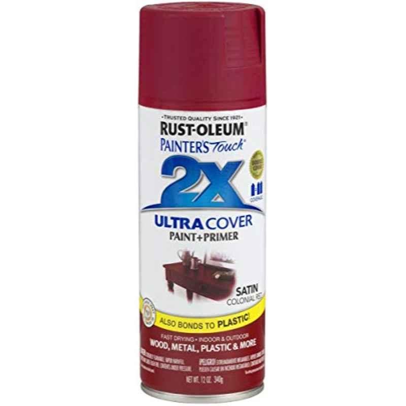 Rust-Oleum Painters Touch 12oz Colonial Red Satin 2X Ultra Cover Spray Paint, 249082