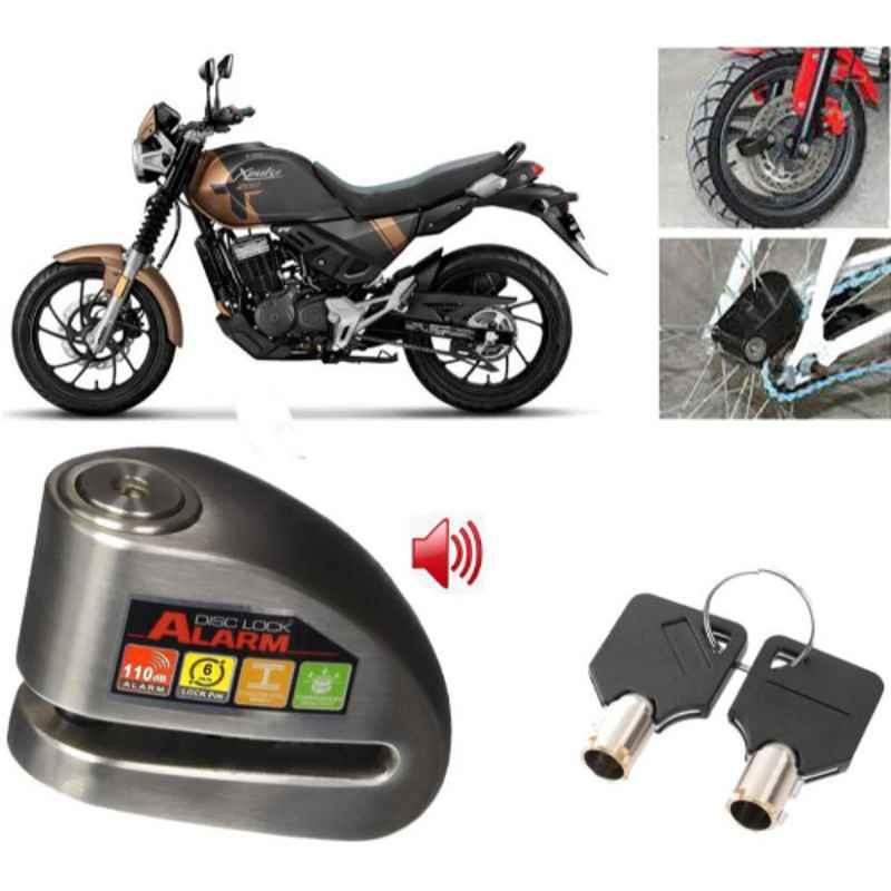 Auto Pearl Steel Black Anti-Theft Alarm Disc Brake Lock for Xpulse 200T, Lock_286