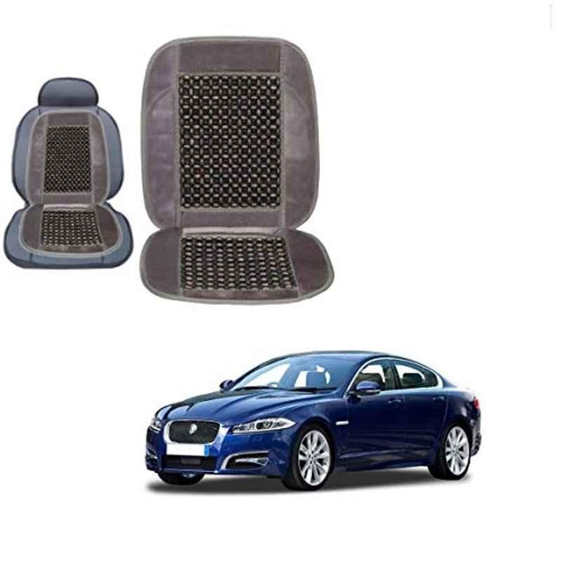 Kozdiko Wooden Bead Seat with Grey Velvet Border for Jaguar XF