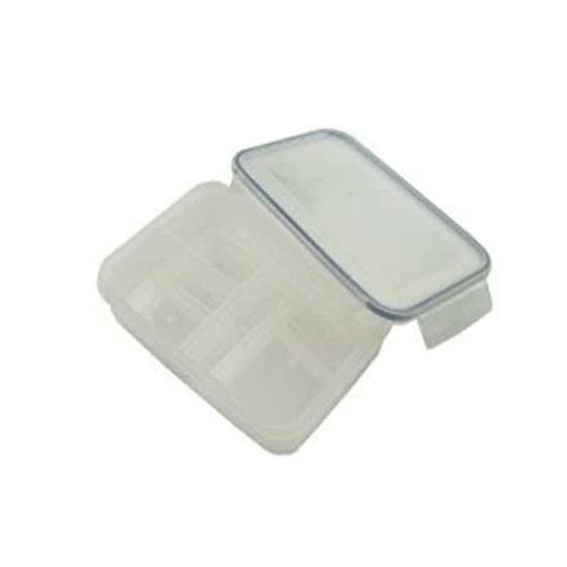 Addis 1.1L Plastic Clear Clip & Close Rectangular Food Storage Container with Insert, 525782