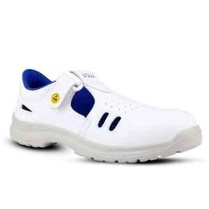 Euro Security Aqua Microfiber Steel Toe White Safety Shoes with PU Sole, Size: 5