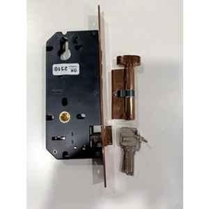 Plantex Mortise Door Lock Set with Brass Cylinder & Keys/Heavy-Duty Main Door Lock Body PVD Rose Gold