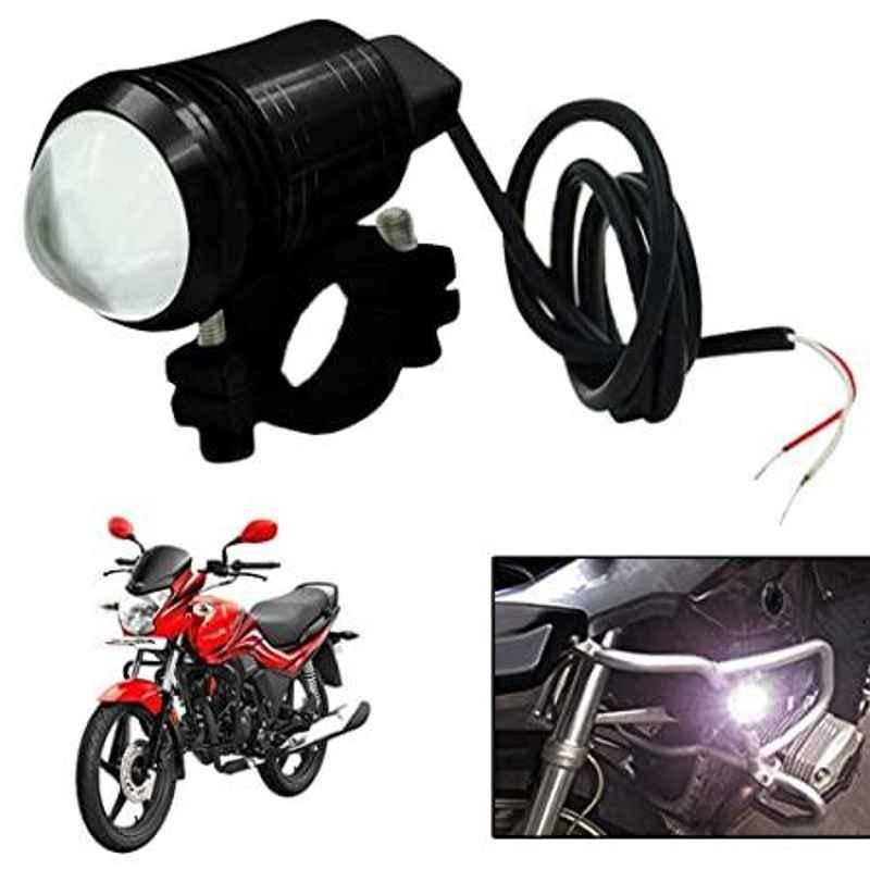 AOW U1 LED Motorycle Fog Light Bike Projector Auxillary Spot Beam Light (Black, 2 Pc) for Bullet Super Thunderbird