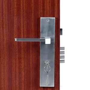 Handle Waala MG306 10 inch 60mm Stainless Steel Satin Finish Cylindrical Plate Both Side Key Mortise Door Lock Set
