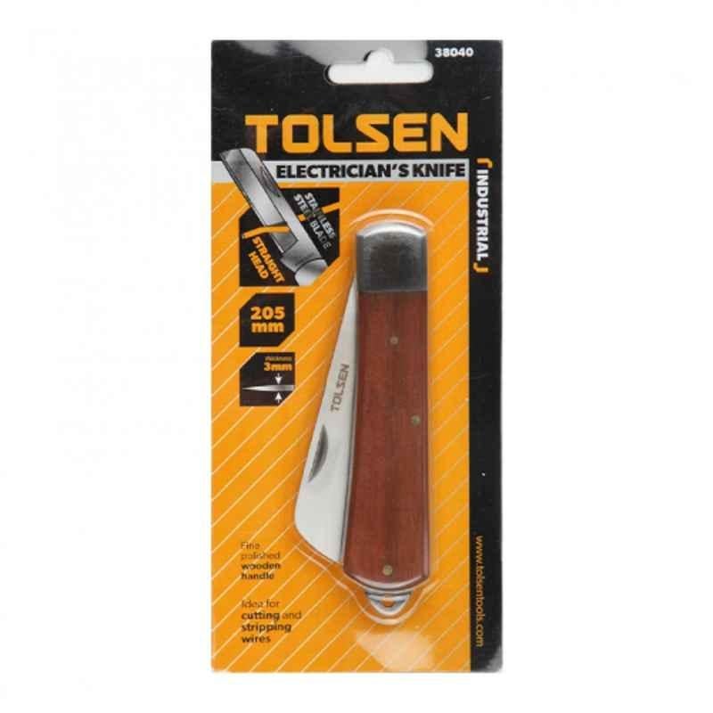 Tolsen 195 mm Stainless Steel Electrician Knife, 38041