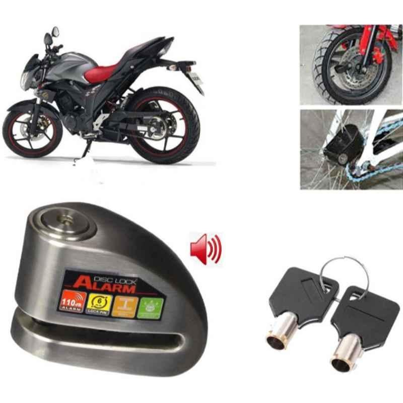 Buy Auto Pearl Steel Black Anti-Theft Alarm Disc Brake Lock for