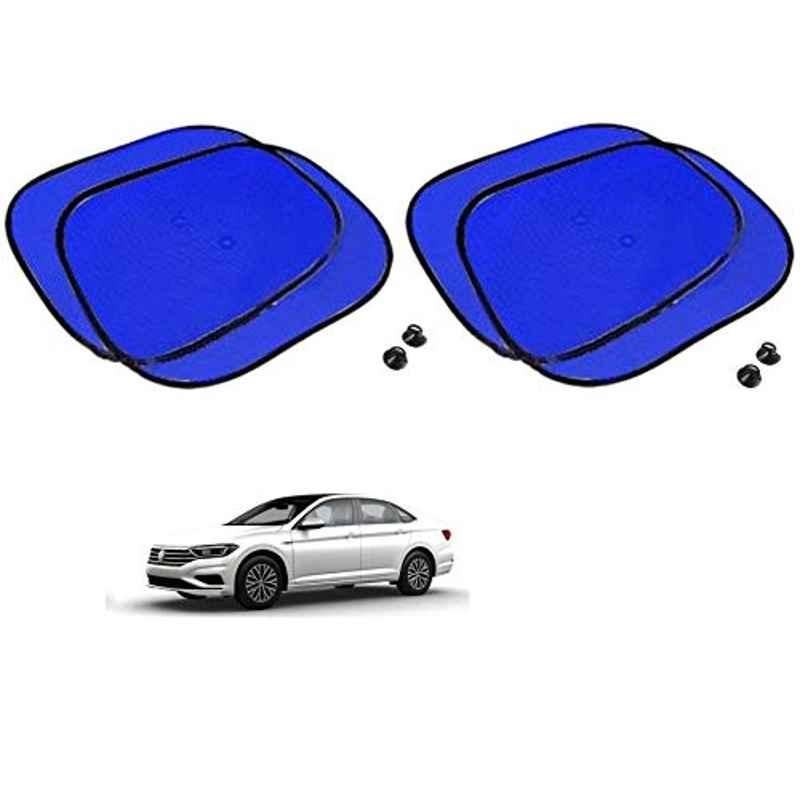 Kozdiko 4 Pcs Blue Chipkoo Car Window Sunshade Curtain Set for Volkswagen Jetta 2015-Present, koz_82956