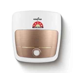 Kenstar Flux 10 Litre 1993W ABS White & Brass 5 Star Storage Water Heater