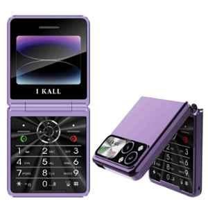 I Kall K42 2.4 inch Display Violet Flip Keypad Feature Phone