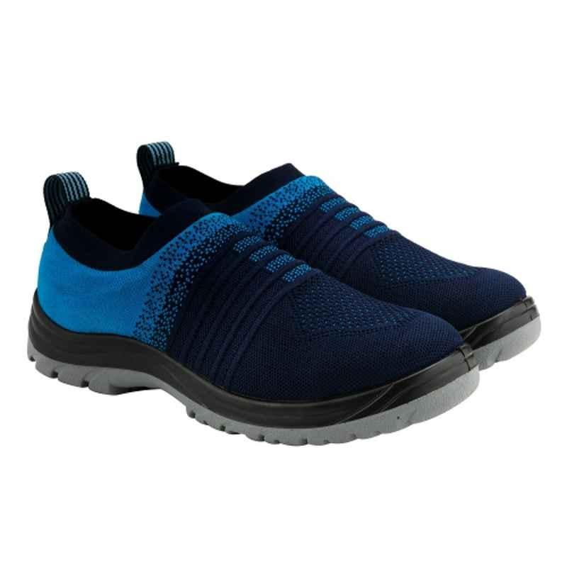 NEOSafe A2014 Falcore Knitted Fiber Toe Blue Sports Work Safety Shoes, Falcoreslip-7, Size 7
