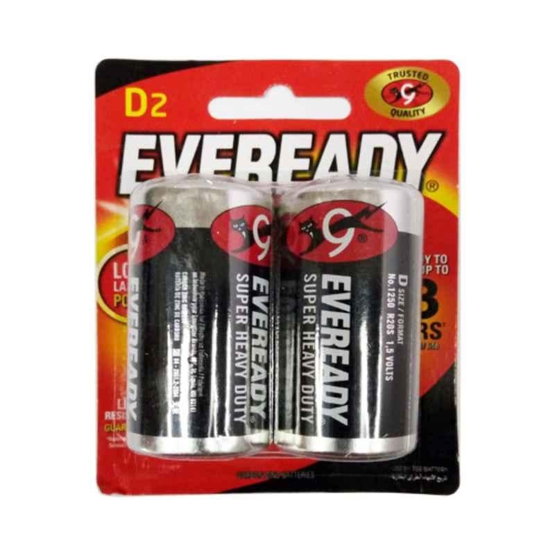 Eveready D Zinc Super Heavy Duty Battery, 1250-BP2 (Pack of 2)