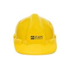 Zain Safety Guard force-2000 HDPE Yellow 8 Point Plastic Suspension Pin Lock Non Ventilated Safety Helmet with Slip Fit Adjustment