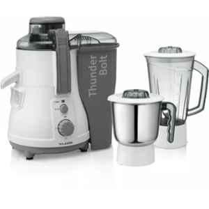 Lazer Thunder Bolt 950W White & Dark Grey Juicer Mixer Grinder with 2 Jars, THUNDERJMG950GW