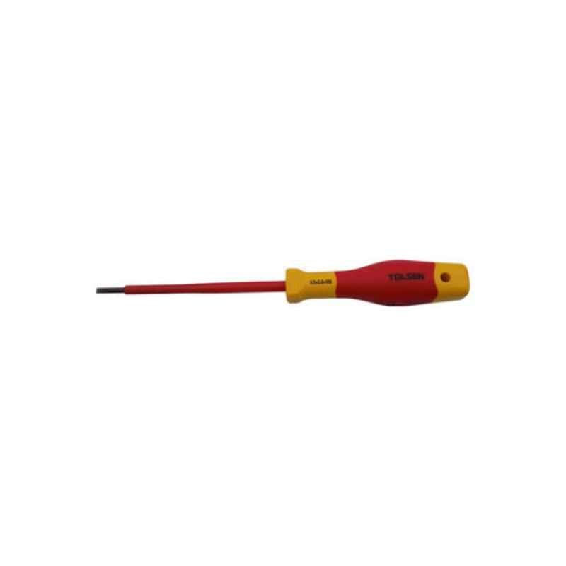 Tolsen 30205 3.0x100mm Red Insulated Slotted Screwdriver