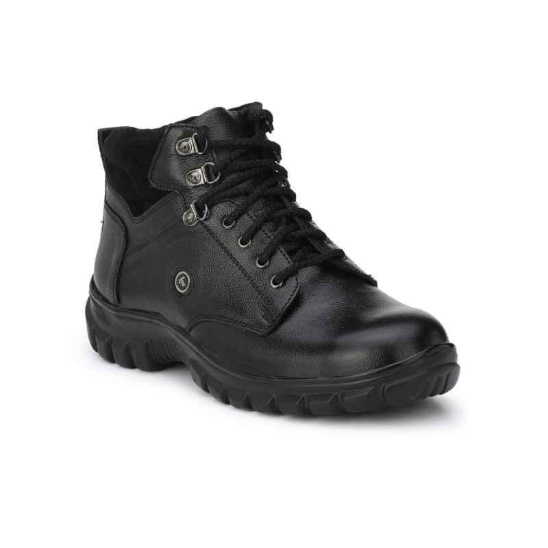Timberwood TWLT1 Mid Ankle Steel Toe Black Work Safety Shoes, Size: 8