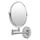 Dolphy Silver 8 inch Wall Mount Stainless Steel 5X Magnifying Shaving Makeup Round Mirror, DMMR0001