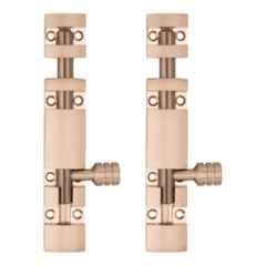 Atom 4 inch Aluminium Rose Gold Finish Heavy Duty Joint-Less Tower Bolt, TB002-RG-04 inch-102 (Pack of 2)