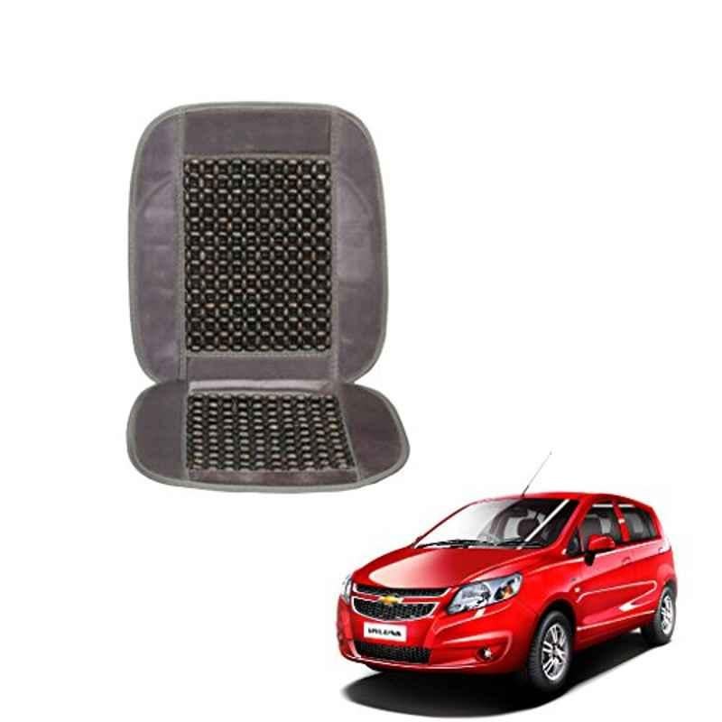 Kozdiko Wooden Beads Car Seat Cushion with Velvet Border for Chevrolet Sail UVA