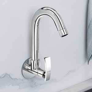 Plantex Kitchen Taps for Home Sink with Water Saving Aerator for Kitchen Tap/360 deg  Swivel Spout Kitchen Sink Tap with Brass Wall Flange -ZUR-1507-Chrome
