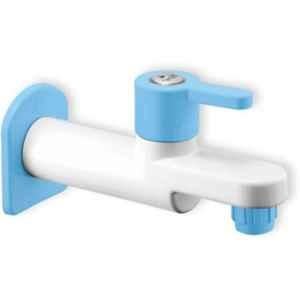 Sparsh Pearl Superb Plus SP-1111 15lpm Plastic Blue & White Bib Tap Faucet for Bathroom & Kitchen