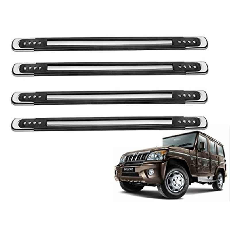 Kozdiko 4 Pcs Designer Black Bumper Protector Set for Mahindra Bolero, Koz-18587