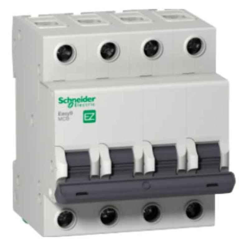 Schneider Easy9 10A 400V 4 Pole Grey Curve C Miniature Circuit Breaker, EZ9F56410