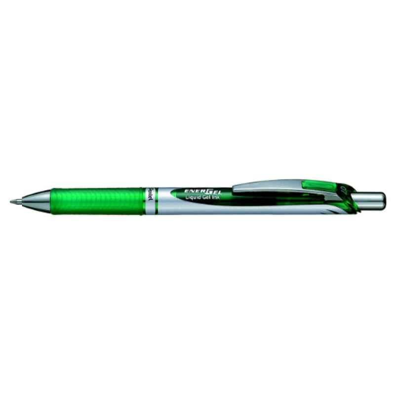 Pentel Energel 0.7mm Green Retractable Pen, PE-BL77-DH (Pack of 12)
